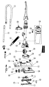 Page A Diagram and Parts List for M088175  Dirt Devil Upright Vacuum